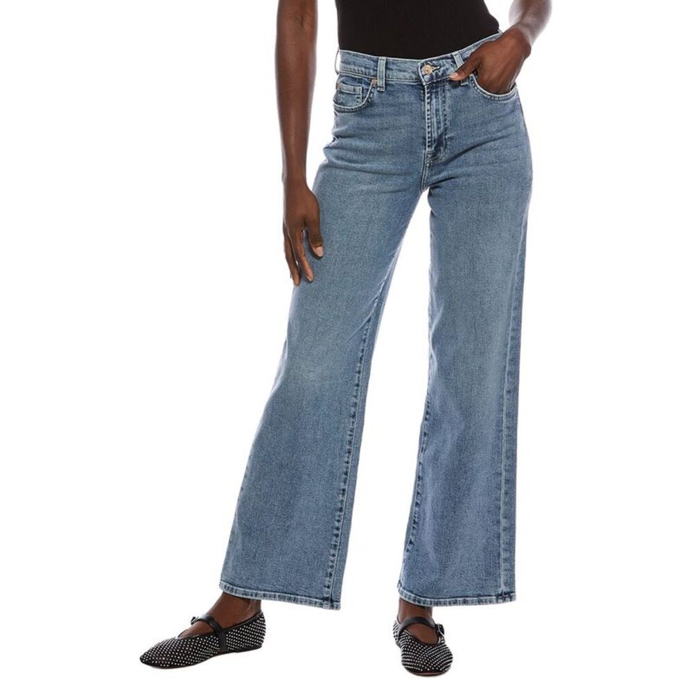 7 For All Mankind Womens  Alexa Newport Beach Straight Jean, Blue